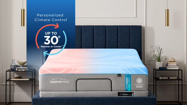 "Colchón híbrido Tempur-ActiveBreeze® tamaño Queen con ProSmart® Air Base para un sueño con control climático"
(Incluye el tipo de colchón, ProSmart® Air Base y sus beneficios de refrigeración).